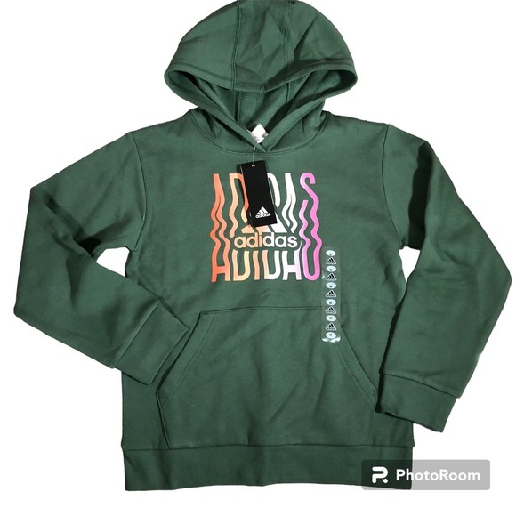 NWT Adidas boys Game On Graphic Hoodie pullover Sweatshirt size Medium 10/12 - Picture 4 of 7